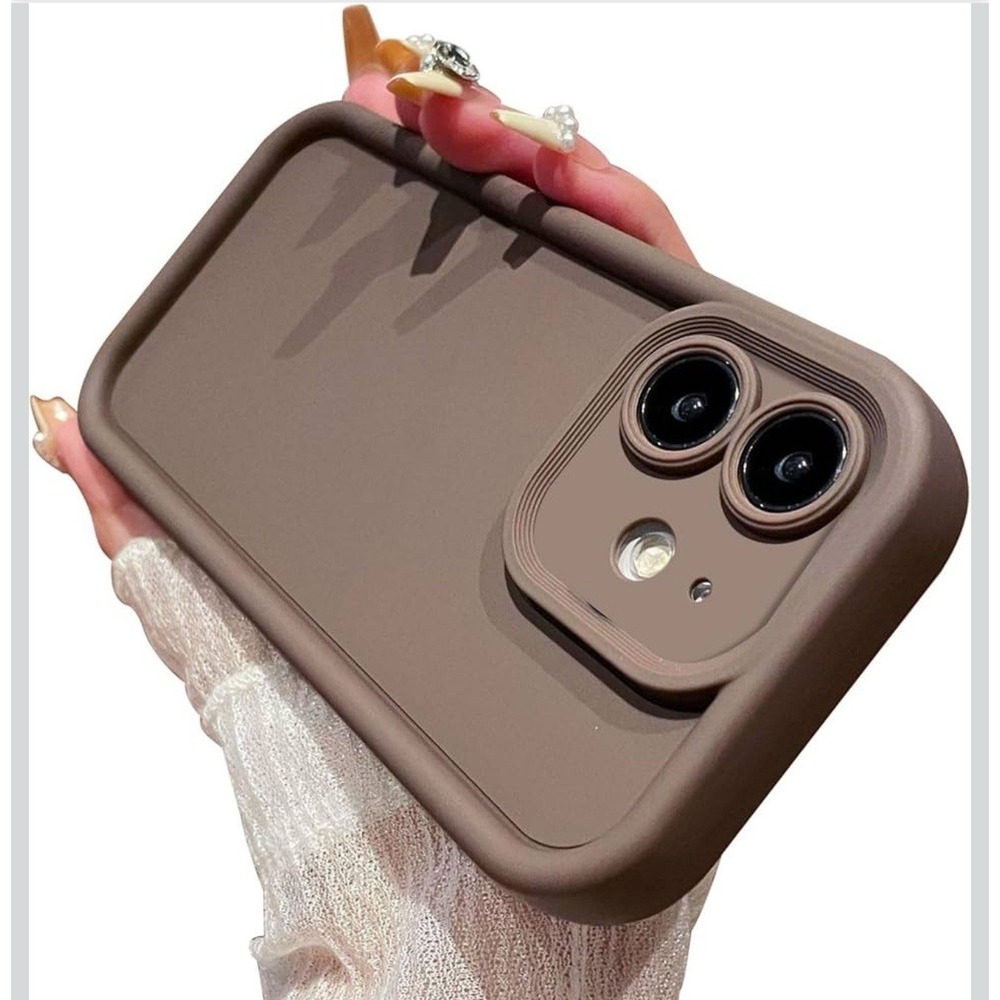 Phone Case iPhone 12 6.1" Slim TPU Case‎ Coffee Brown Camera Lens Protection NEW